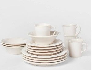 Photo 1 of 16pc Porcelain Woodbridge Dinnerware Set White - Threshold™
