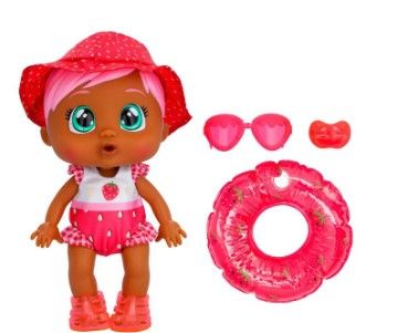 Photo 1 of 3 PACK: Cry Babies Fun 'N Sun Allie with Strawberry themed swimsuit 10" Baby Doll

