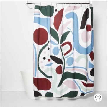 Photo 1 of 2 PACK: Mixed Print Microfiber Shower Curtain - Room Essentials™