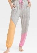 Photo 1 of 2 PACK: Women's ColorBlock Fleece Lounge Jogger pants size medium 