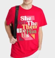 Photo 1 of 3 PACK: Pride Adult Pronouns Short Sleeve T-Shirt - size X-Large
