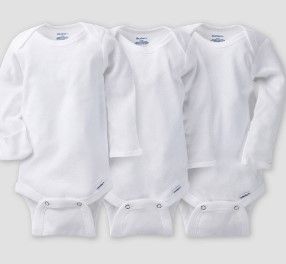 Photo 1 of 2 PACK: Just Born Baby Girls Long Sleeve Bodysuit Set, White, 3-6 Months
