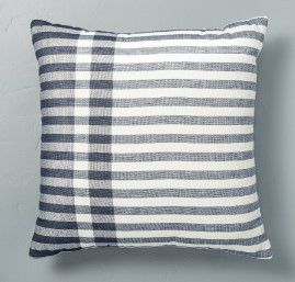 Photo 1 of 18" X 18" Contrast Edge Stripe Throw Pillow - Hearth & Hand™ with Magnolia
