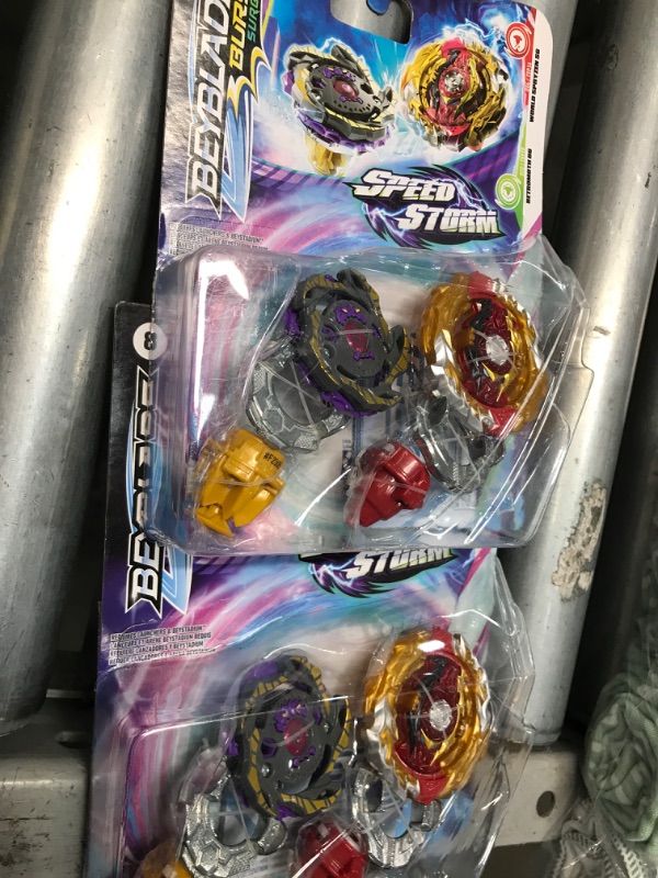 Photo 2 of Beyblade Burst Surge Speedstorm World Spryzen S6 and Betromoth B6 Spinning Top Dual Pack, 2 items