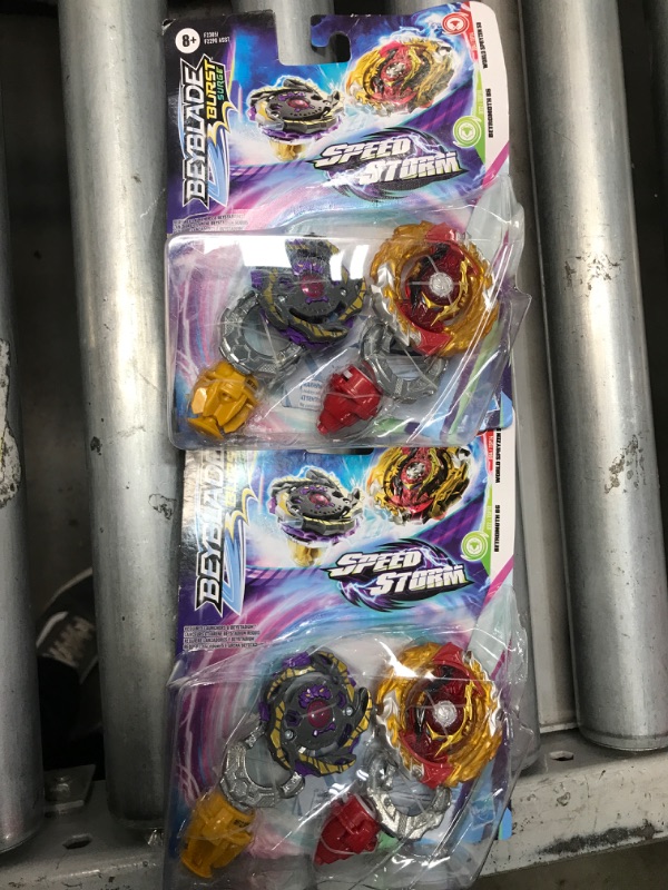 Photo 2 of 2 Pack Beyblade Burst Surge Speedstorm Evo Helios Blazebringer and Jormuntor J6 Spinning Top Dual Pack