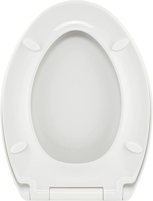 Photo 1 of BATH ROYALE BR606-00 Premium Elongated Toilet Seat, White, High Quality Polypropylene Material