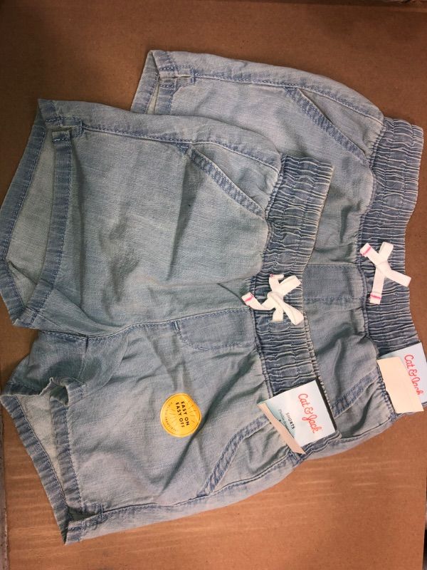 Photo 2 of 2 pk--Girl' Pull-on Jean Hort - Cat & Jack--Size M (7/8)
