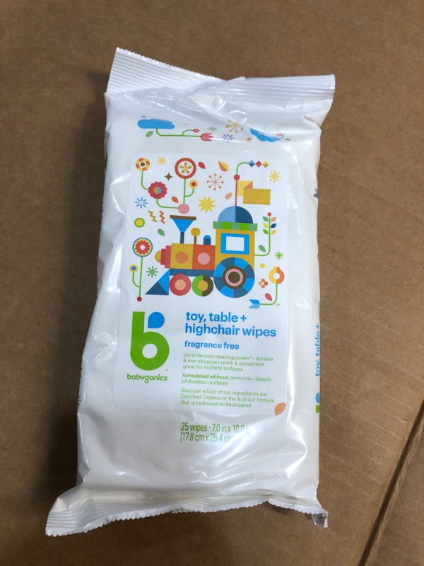 Photo 2 of 12 of - Babyganics Toy And Table Wipes - 25ct

