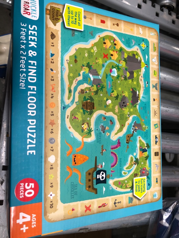 Photo 2 of Chuckle  Roar Seek  Find Treasure Map Jigsaw Floor Puzzle 50pc