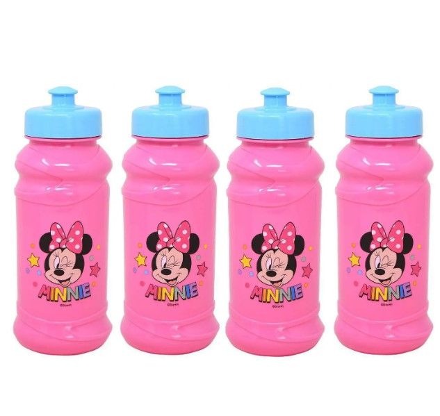 Photo 1 of 30-Pack Disney Minnie Mouse Star 16oz Pull-Top Squirt Water Bottles, Pink/Blue, BPA-Free