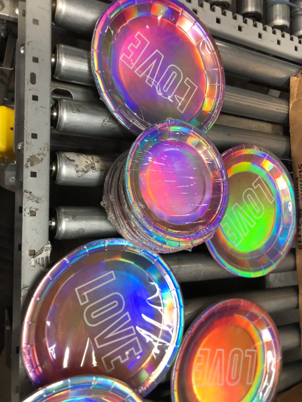 Photo 5 of  Dinner Paper Plates HOLOGRAPHIC PACK 