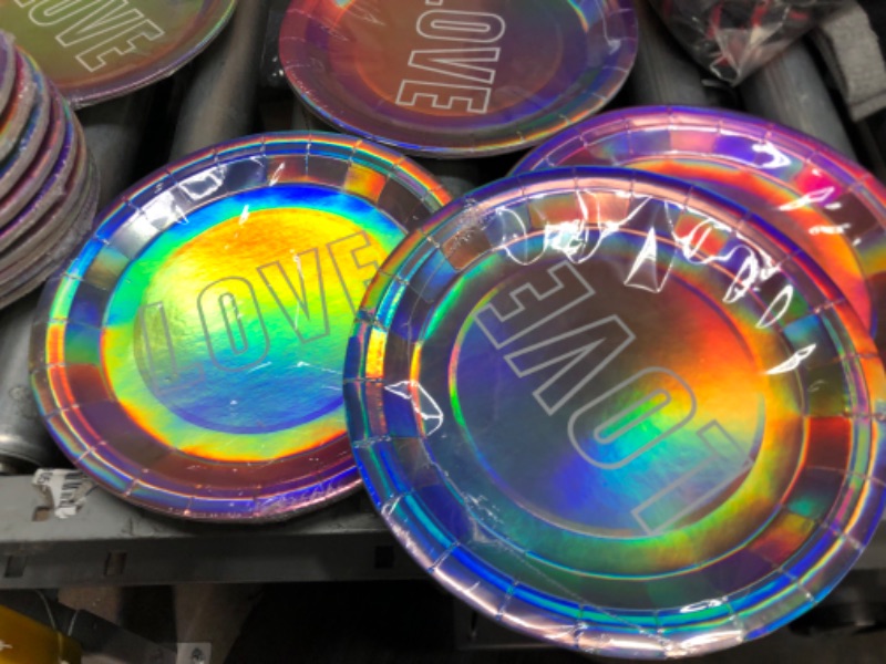 Photo 6 of  Dinner Paper Plates HOLOGRAPHIC PACK 