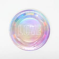 Photo 1 of  Dinner Paper Plates HOLOGRAPHIC PACK 