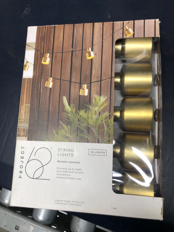 Photo 1 of 10ct Modern String Lights - Gold - Project 62
