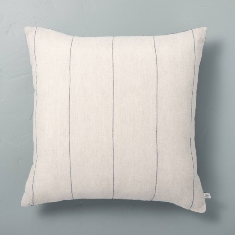 Photo 1 of 18" X 18" Delicate Stripe Throw Pillow Sour Cream/ - Hearth & Hand™ with Magnolia
