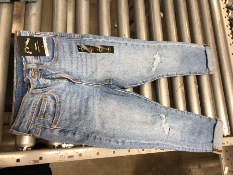 Photo 1 of Girls' Distressed High-Rise Girlfriend Jeans - Art Class™ Medium Wash
Size: 7
