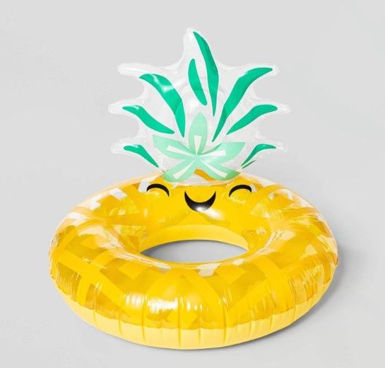 Photo 1 of 
2 PACK OF Pineapple with Top Leaves Ring Float - Sun Squad™
