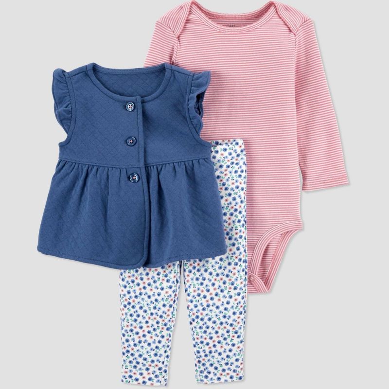 Photo 1 of Baby Girls' Floral Peplum Vest Top & Pants Set - Just One You® Made by Carter's, size 12mm
