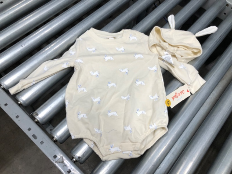 Photo 1 of Baby Girls' Bunny Sweatshirt Romper - Cat & Jack™ Dark Off-White 18M