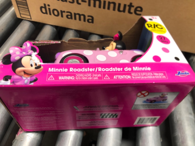 Photo 4 of Jada Toys Disney Junior RC Minnie Bowtique Roadster Remote Control Vehicle 7 Pink with White Polka Dots