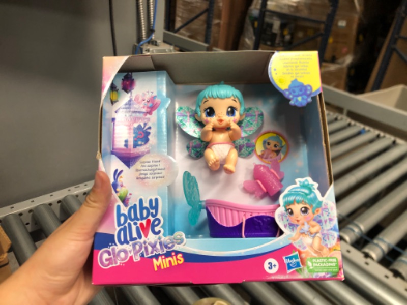 Photo 3 of Baby Alive GloPixies Aqua Flutter Minis Baby Doll Brand New Kid Toy Gif