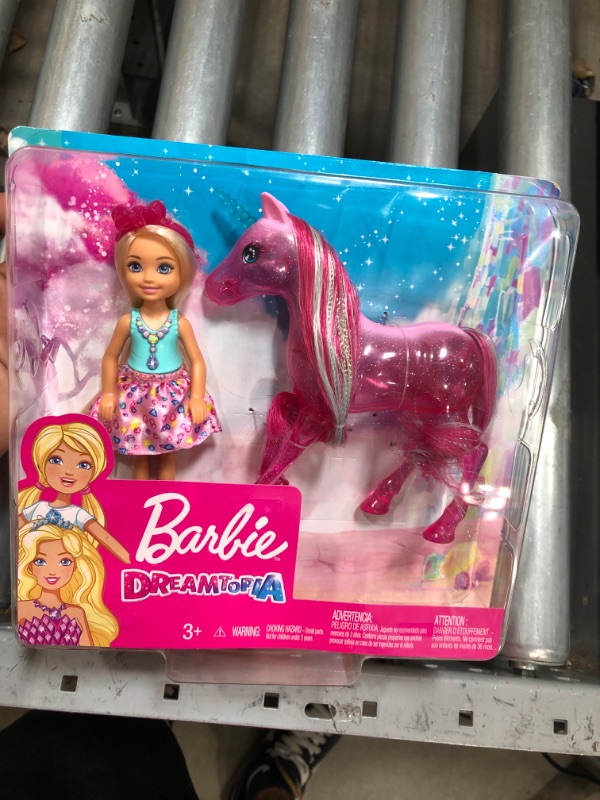 Photo 2 of Barbie Dreamtopia Chelsea Doll and Unicorn