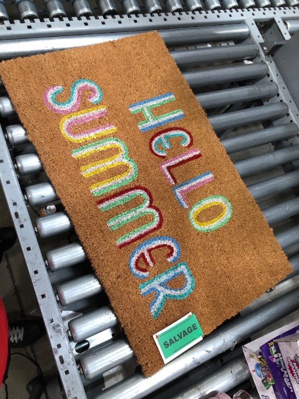 Photo 2 of 1'6x2'6 Hello Summer Doormat Brown - Sun Squad