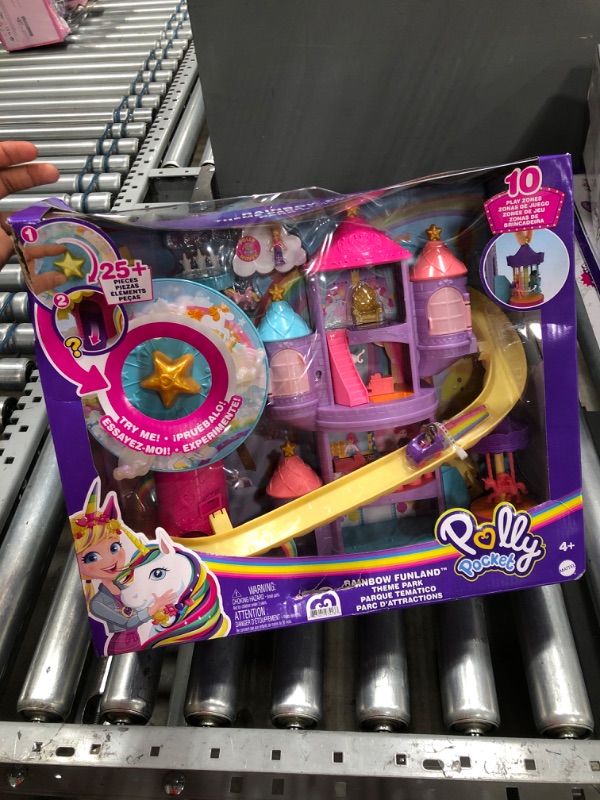 Photo 2 of Mattel Polly Pocket Rainbow Funland Theme Park Playset