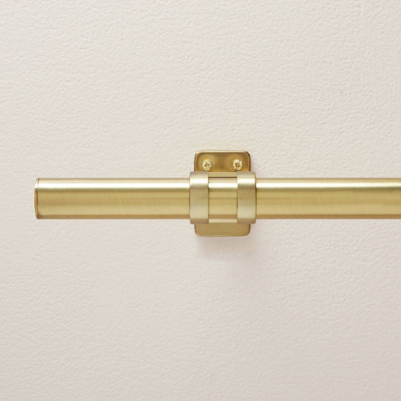 Photo 1 of 48" – 84" Classic Steel Curtain Rod with Antiqued Brass Finish - Hearth & Hand™ with Magnolia