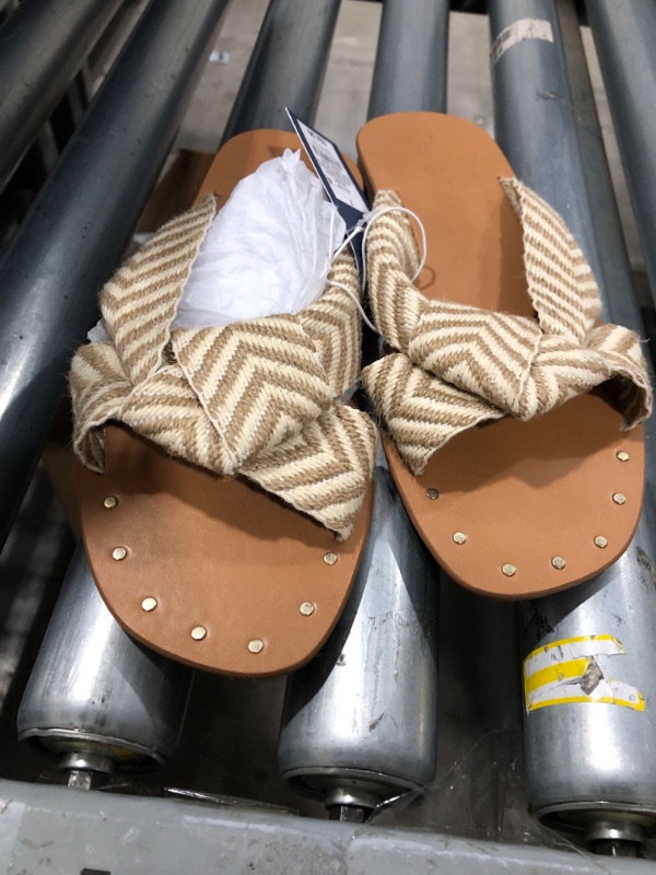 Photo 2 of 
Women's Louise Chevron Print Knotted Slide Sandals - Universal Thread Tan 7
