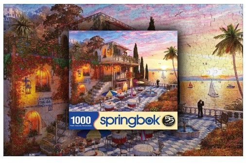 Photo 1 of 
Springbok's 1000 Piece Jigsaw Puzzle Mediterranean Romance - Made in USA
