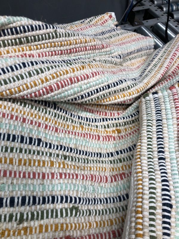 Photo 2 of 27x45 Striped Ribbed Accent Rug - Pillowfort
