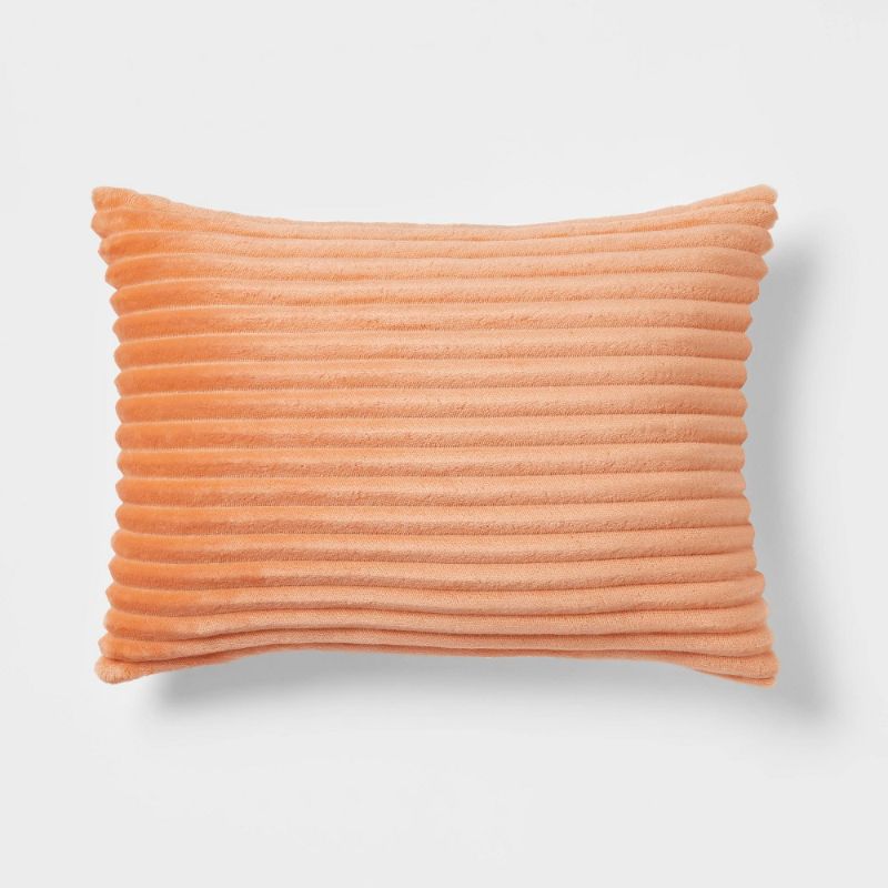 Photo 1 of 2 Oblong Cut Plush Decorative Throw Pillow - Room Essentials™
