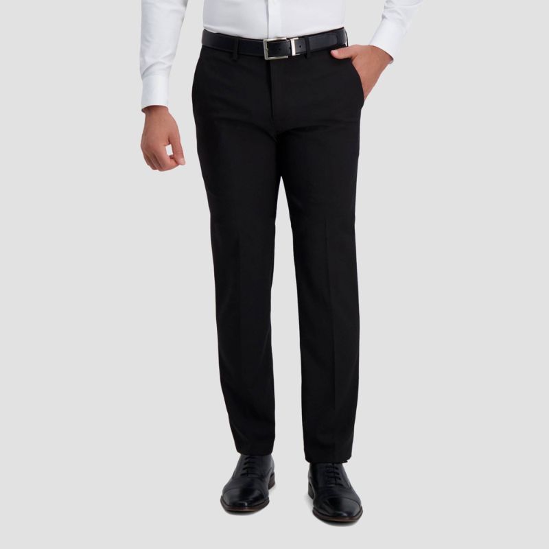 Photo 1 of Black Haggar H26 Men's Premium Stretch Straight Fit Trousers - Size: 34x32