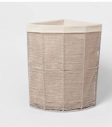 Photo 1 of 22" Tall Tapered Corner Hamper Gray - Brightroom™