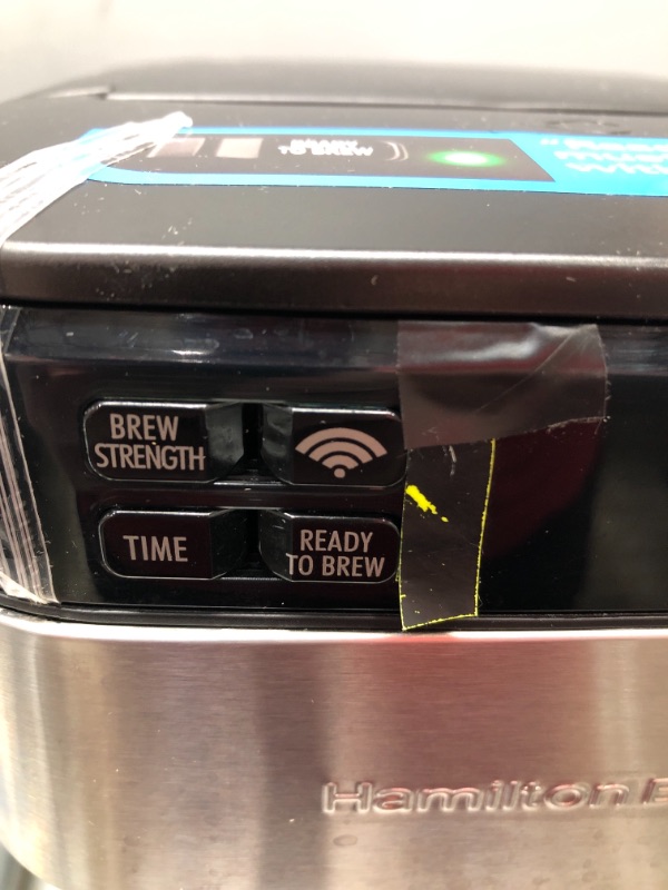 Photo 1 of ***PARTS ONLY*** Hamilton Beach Works with Alexa Smart Coffee Maker, Programmable, 12 Cup Capacity, Black and Stainless Steel (49350) – A Certified for Humans Device
