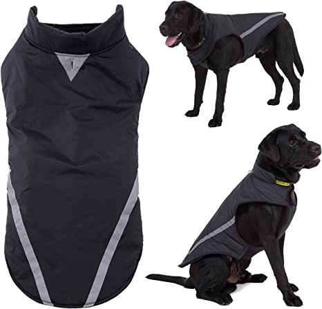 Photo 1 of Dog Vest for Winter - Soft Fleece Lining Jacket for Large, Medium, Small Dogs with Reflective Strip, Lightweight Warm Coat for Pet Dog Indoor & Outdoor Camping Hiking-XXL