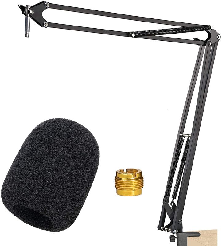 Photo 1 of YOUSHARES Rode NT1A Mic Stand with Pop Filter - Microphone Boom Arm Stand with Foam Windscreen Cover for Rode NT1A, NT2 A, NTK, K2