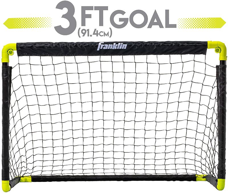 Photo 1 of Franklin Sports Mini Soccer Goal NET - Backyard + Indoor Mini Net Portable Folding 36" x 24" - Black