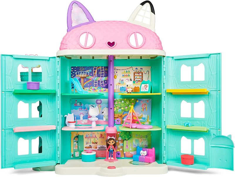 Photo 1 of Gabby's Dollhouse, Purrfect Dollhouse with 15 Pieces Including Toy Figures, Furniture, Accessories and Sounds, Kids Toys for Ages 3 and up