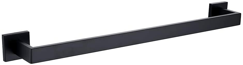 Photo 1 of 23.6 Inch Black Single Towel Bar Rack, SUS 304 Stainless Steel Bathroom Towel Bar Heavy Duty Towel Holder Kitchen Towel Rod, Wall Mount with Screws