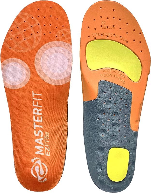 Photo 1 of Masterfit Shoe Inserts EZFit QF Universal Insoles - Custom Comfort for Men & Women's Work Boots, Running Shoes, Cleats, Arch & Heel Support, Plantar Fasciitis Relief (/X-Large)