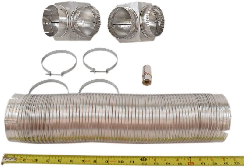 Photo 1 of Smart Choice 8-Foot Semi-Rigid Dryer Vent Kit for Conntection, 2 Elbows, 4 Clamps, and Foil Tape