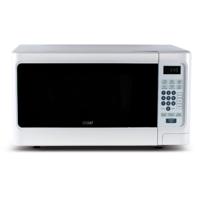 Photo 1 of **PARTS ONLY**
Commercial CHEF 1.1 Cu. Ft. Countertop Microwave White
