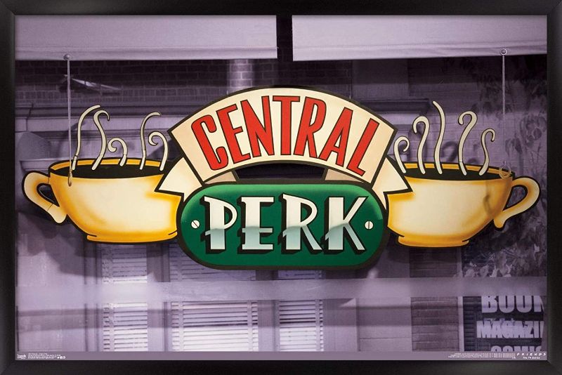 Photo 1 of (Major Damage) Trends International Friends-Central Perk Wall Poster, 22.375 in x 34 in, Black Framed Version
