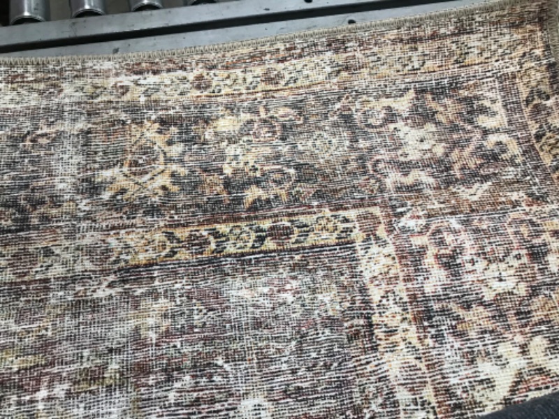 Photo 3 of Amber Lewis X Loloi Georgie Collection GER-06 Bordeaux / Antique 5' X 7'6" Area Rug
