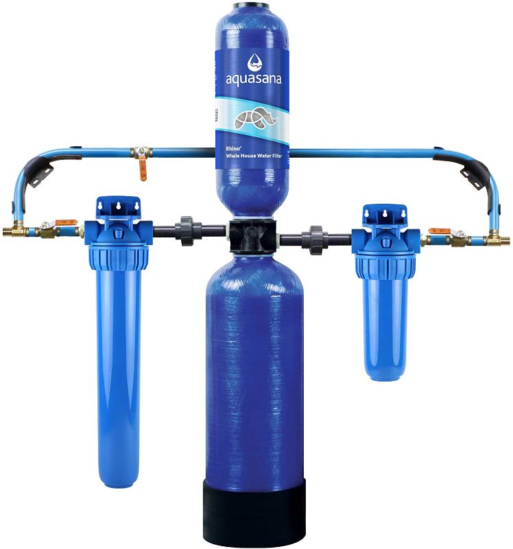Photo 1 of ***INCOMPLETE*** Aquasana EQ-1000 Whole House System Carbon & KDF Home Water Filtration-Filters Sediment & 97% of Chlorine-1,000,000 Gl, 10 Yr, 1 Million, Blue

