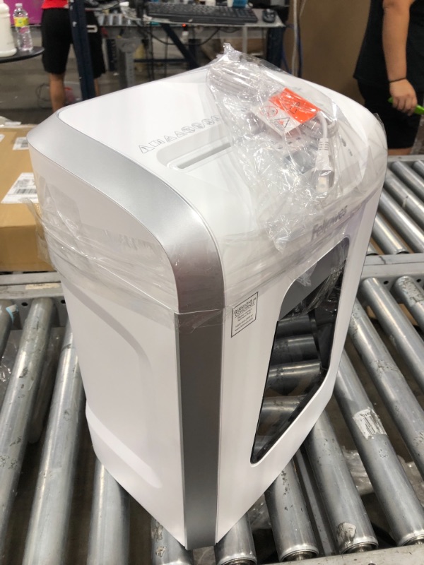 Photo 1 of Fellowes Powershred 12-Sheet Cross-Cut Paper Shredder - White

