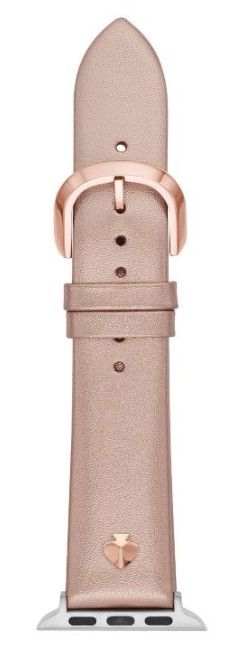 Photo 1 of Kate Spade New York Metallic Rose Gold Leather 38/40mm Band for Apple Watch

