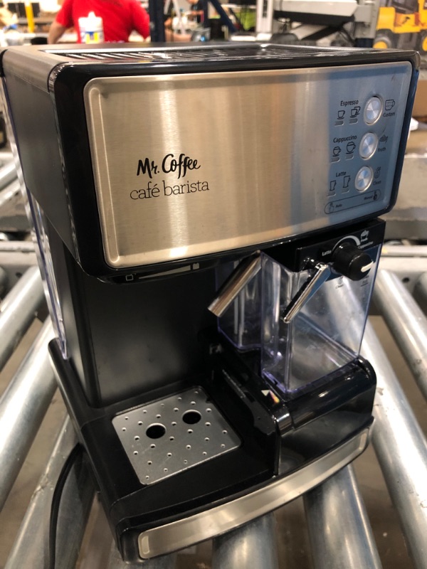 Photo 3 of Mr. Coffee Espresso and Cappuccino Machine, Programmable Coffee Maker with Automatic Milk Frother and 15-Bar Pump, Stainless Steel
